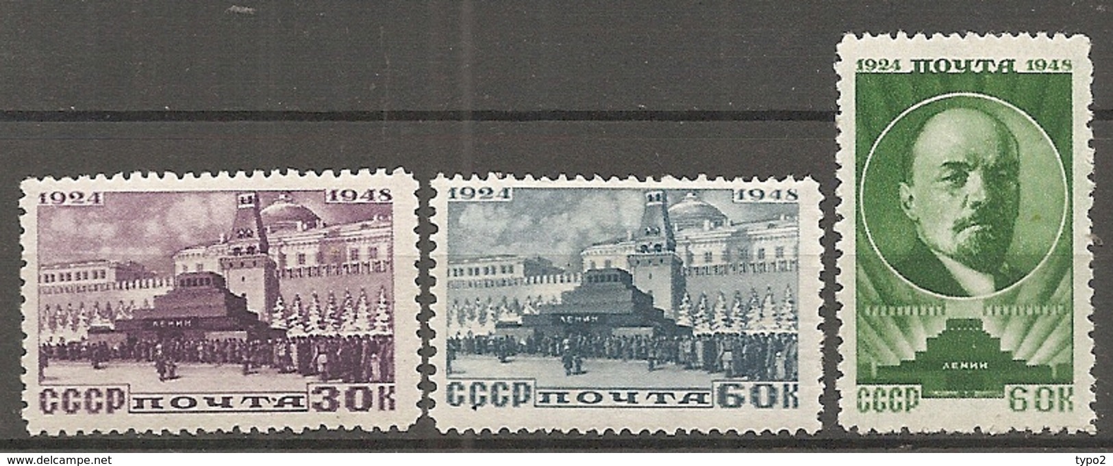 RUSSIE -  Yv N° 1185 à 1187  *  Lénine  Cote 6,5 Euro  BE  2 Scans - Ungebraucht