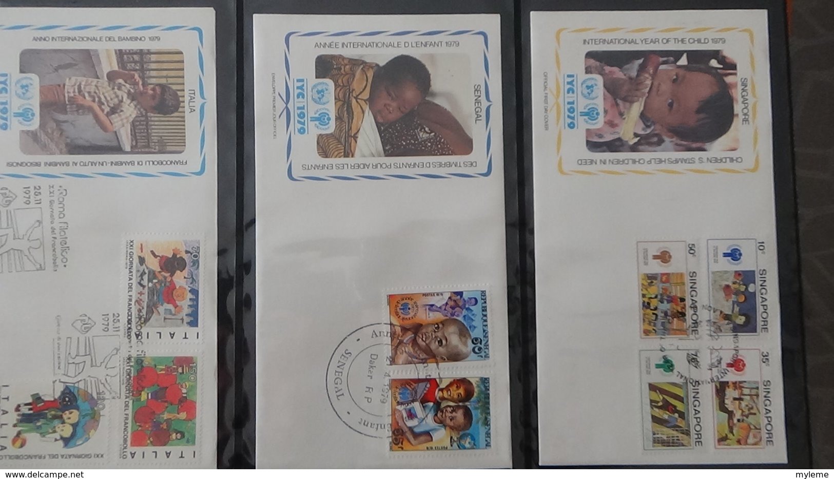 Dispersion D'une Collection D'enveloppe 1er Jour Et Autres Dont 111 Sur Le Thème De L'enfant (UNICEF) - Sammlungen (im Alben)