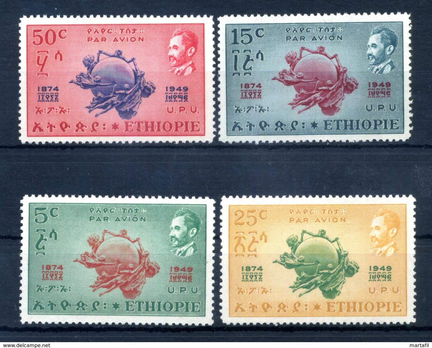 1949 ETIOPIA PA SET MNH ** 31/34 - Etiopia
