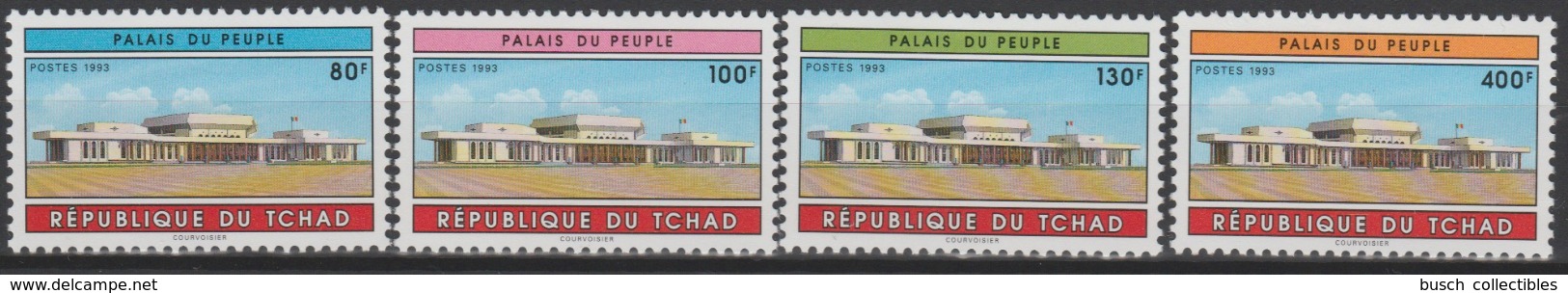 Tchad Chad Tschad 1993 Mi. 1227 - 1230 Palais Du Peuple Architecture Architektur - Tschad (1960-...)