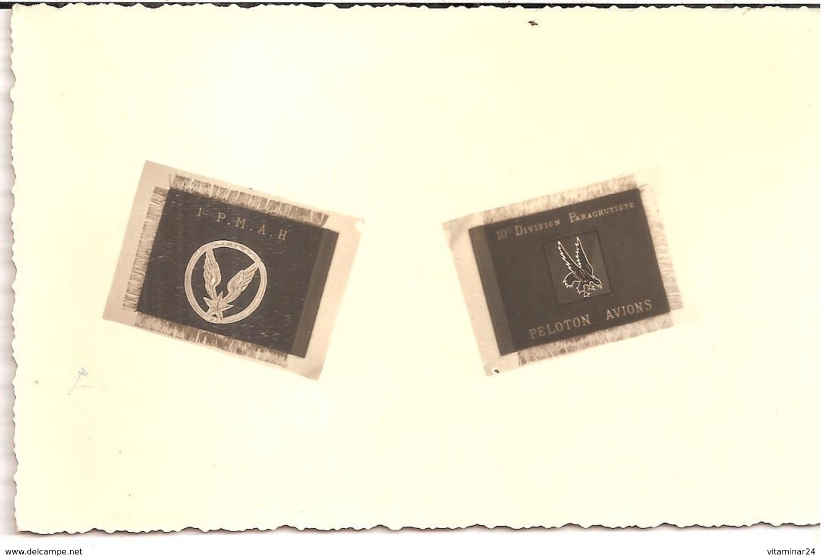 10e Division Parachutiste - 1er P.M.A.H.  -  Carte De Voeux. Avion Monomoteur En Vol Immatriculé "ACG" - Régiments