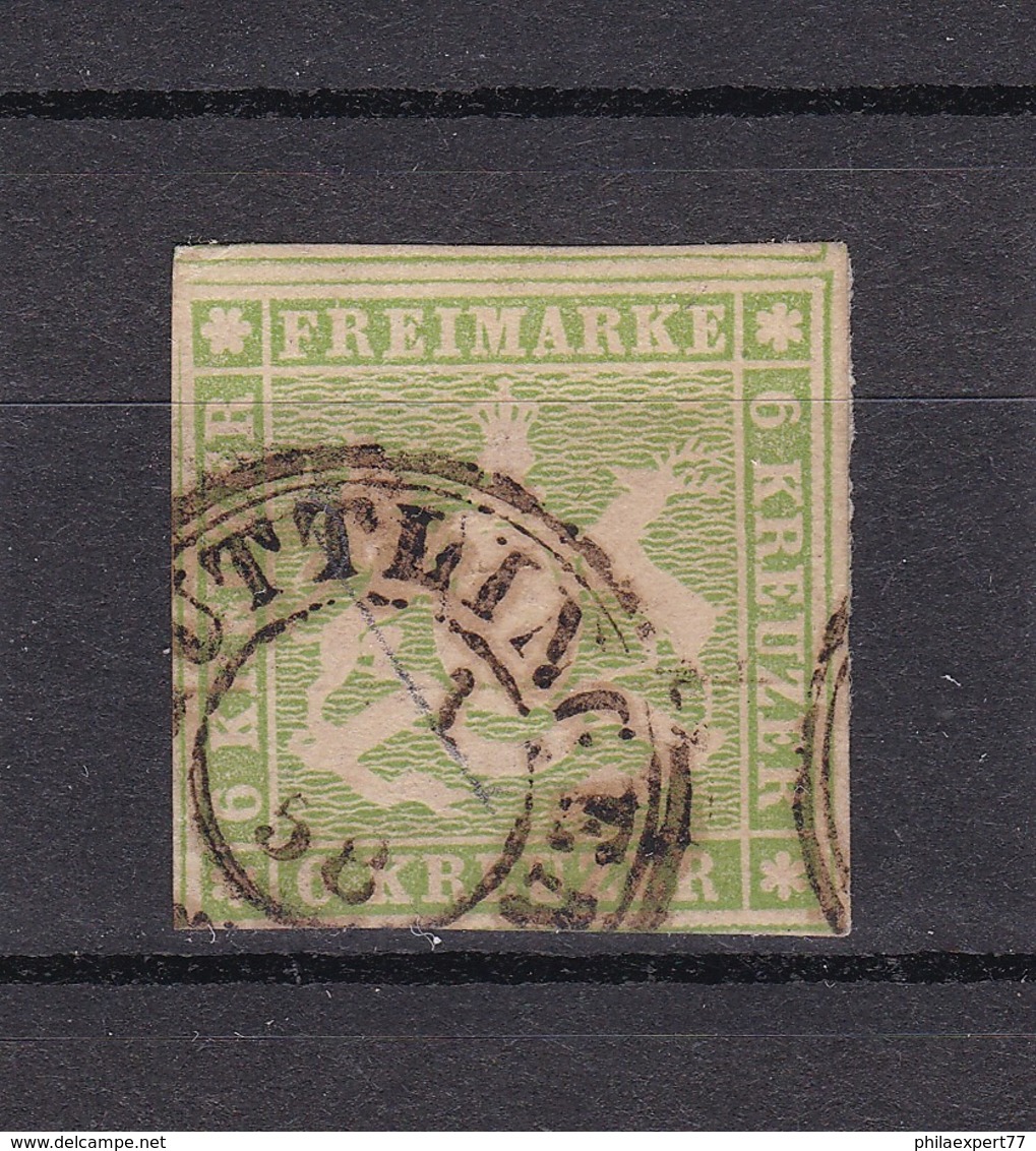 Württemberg - 1857 - Michel Nr. 8 - Gest. - BPP Geprüft - 75 Euro - Sonstige & Ohne Zuordnung