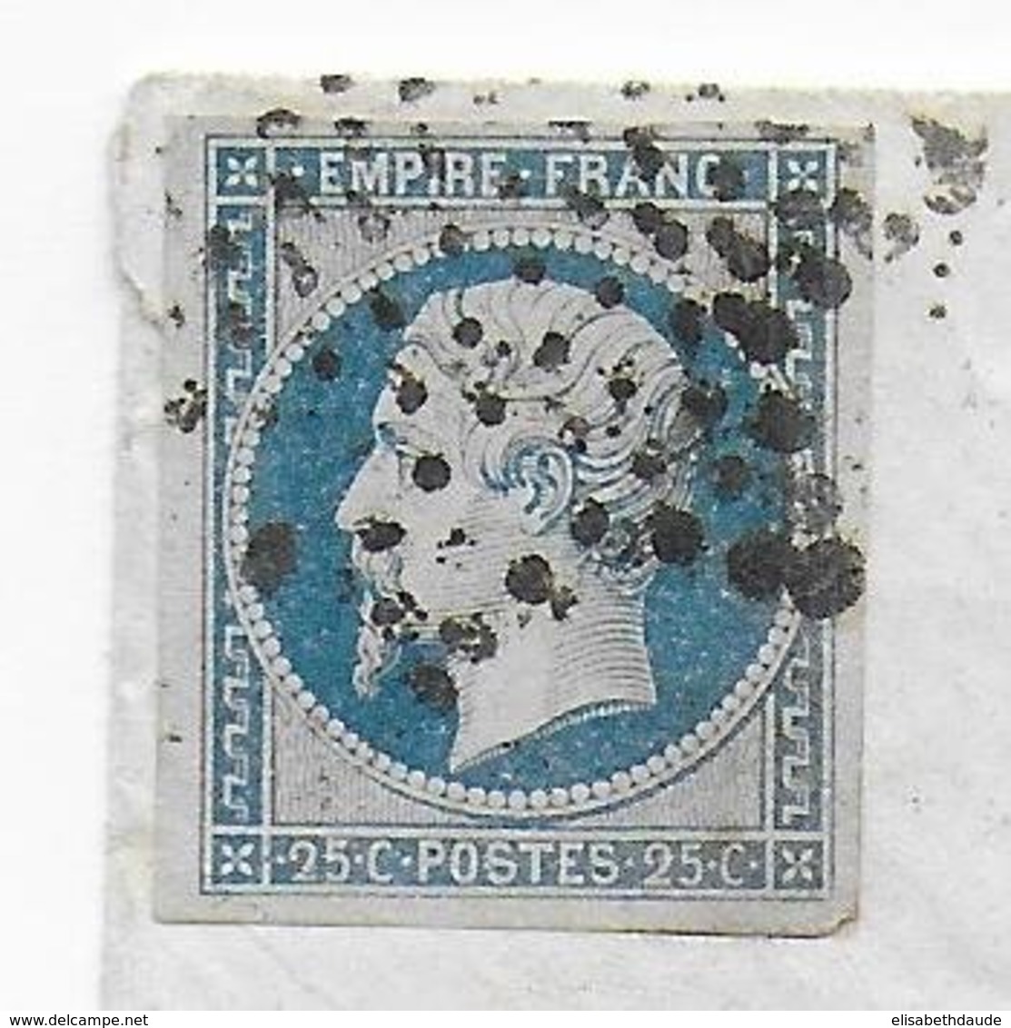 1854  - YT 15 - 25c EMPIRE LUXE RARE SUR ENVELOPPE De PARIS => SAULX - 1853-1860 Napoleon III