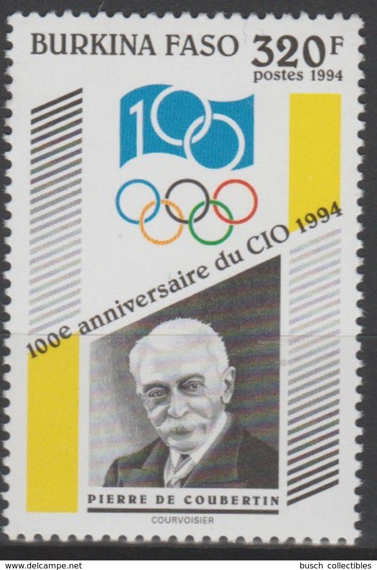 Burkina Faso 1994 Mi. 1322 CIO 100e Anniversaire Comité Olympique Olympic Games Committee Coubertin Jeux Olympiques - Other & Unclassified