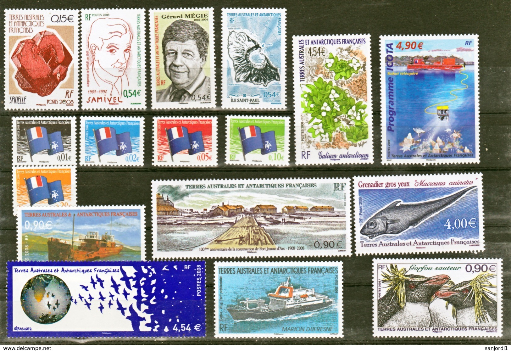 TAAF 2008 Année Complète Avec BF  Neuf ** TB MNH Sin Charnela - Años Completos