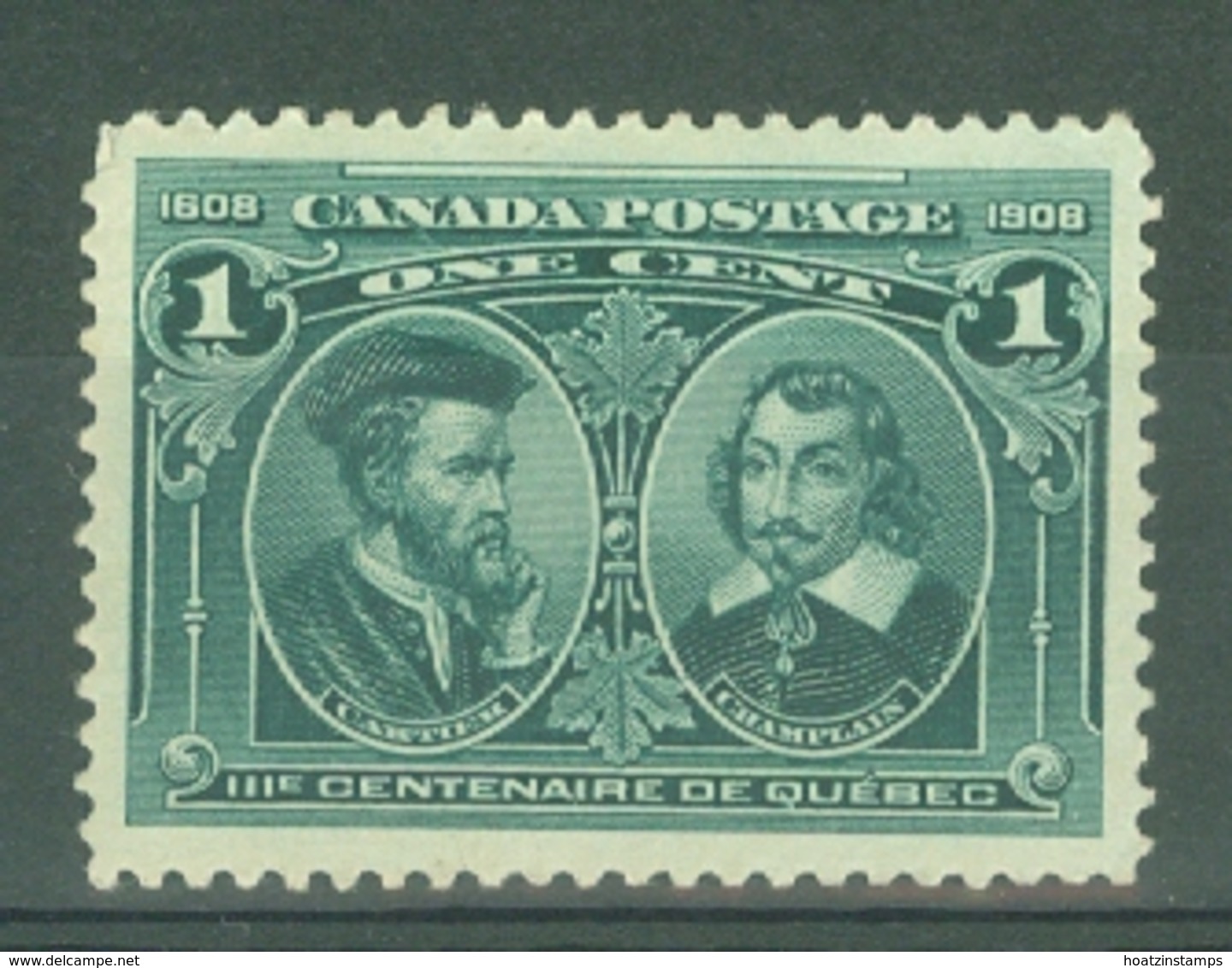 Canada: 1908   Quebec Tercentenary    SG189    1c      MH - Unused Stamps