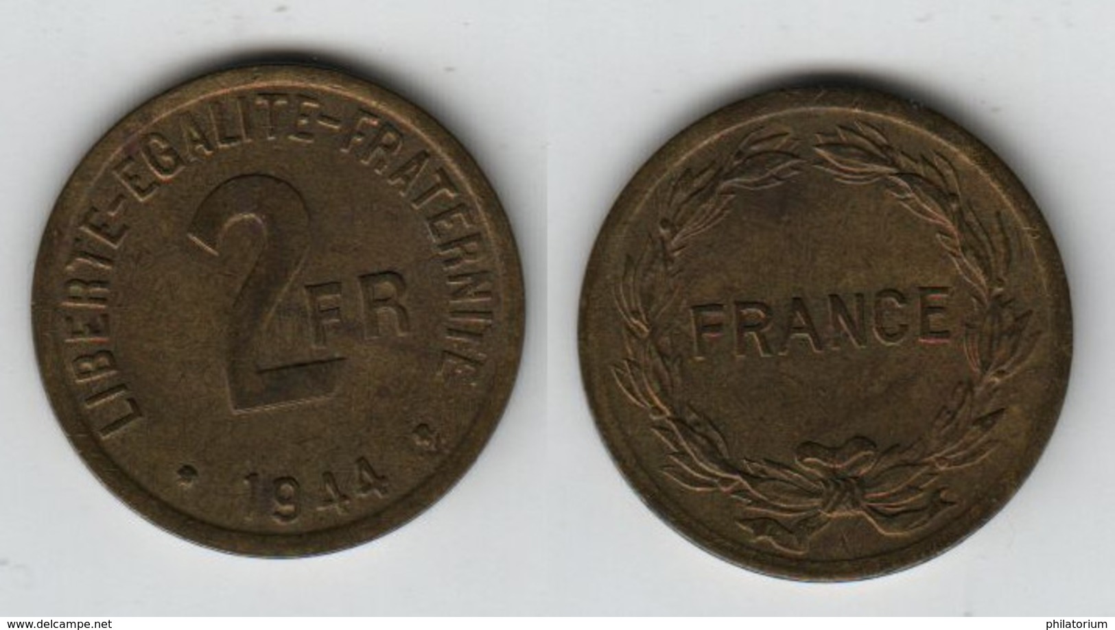 France 2 Francs 1944 Philadelphie - Sonstige & Ohne Zuordnung