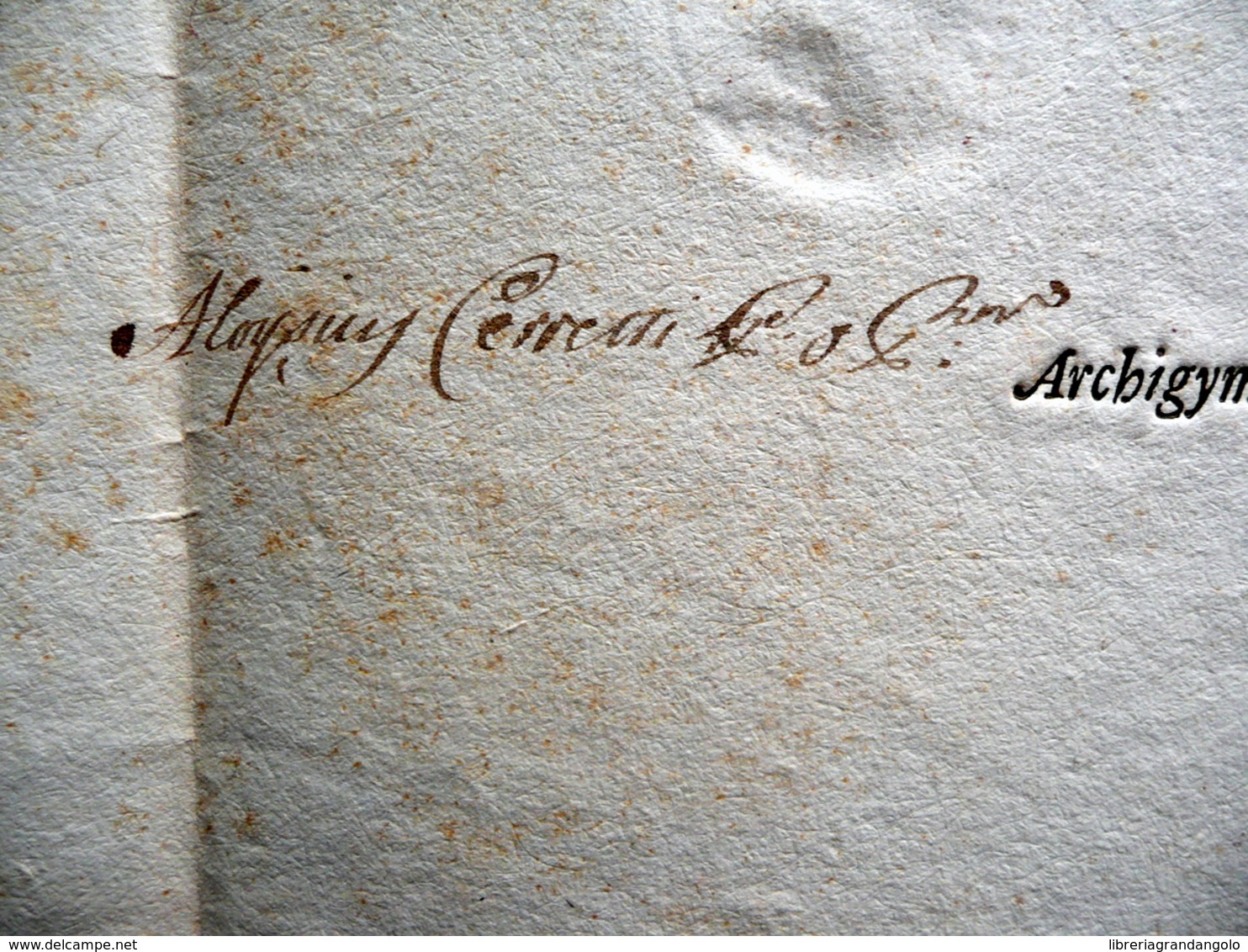 Patente Notariato Filippo Cavedoni Modena 1777 Firma Autografa Luigi Cerretti - Non Classificati