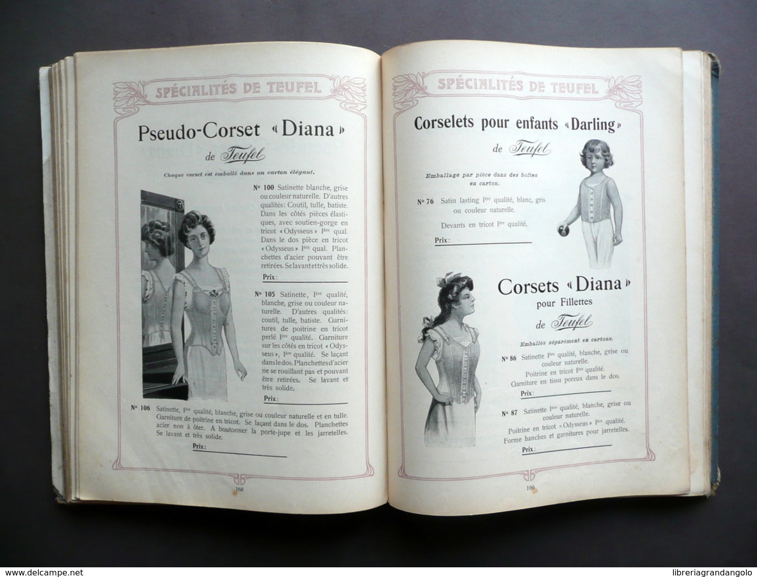 Specialites de Teufel Catalogue General Illustre 1908 Busti Corsetti Moda