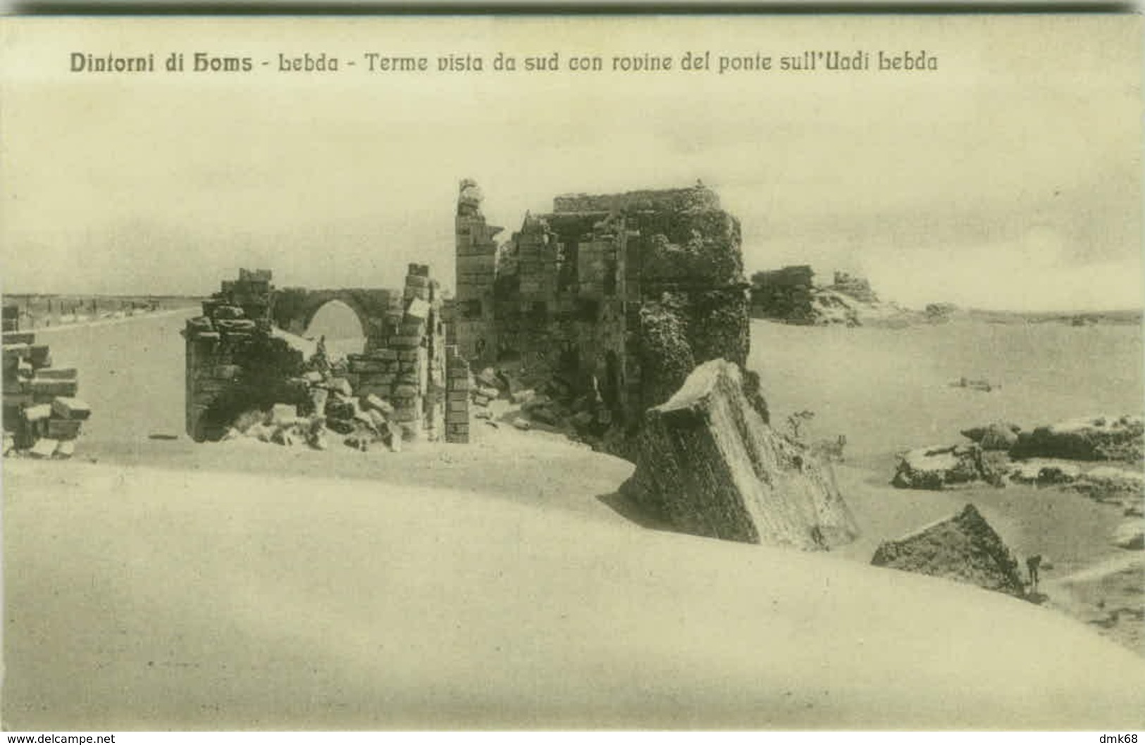 SYRIA - HOMS - LEBDA - TERME VISTA DA SUD CON ROVINE DEL PONTE SULL'UDDI LEBDA - EDIT ALTEROCCA - 1910s (BG4802) - Syrië