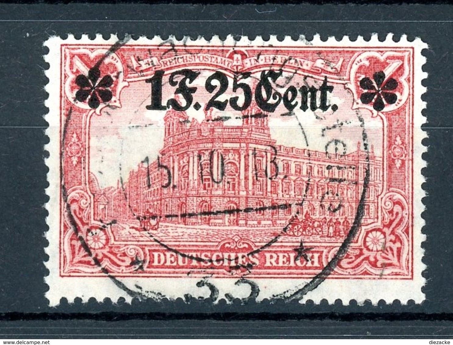 Dt. Besetzung WK I Etappengebiet West MiNr. 11 II Vollstempel Geprüft (F193 - Occupation 1914-18