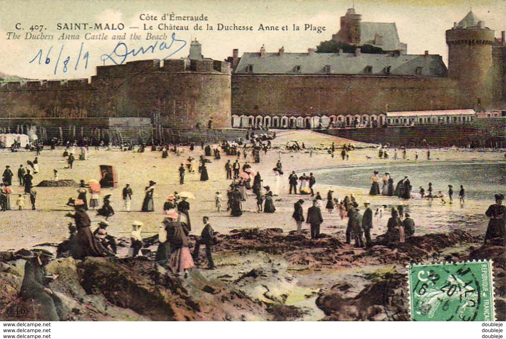 D35  SAINT- MALO  Le Château De La Duchesse Anne Et La Plage  ..... - Saint Malo