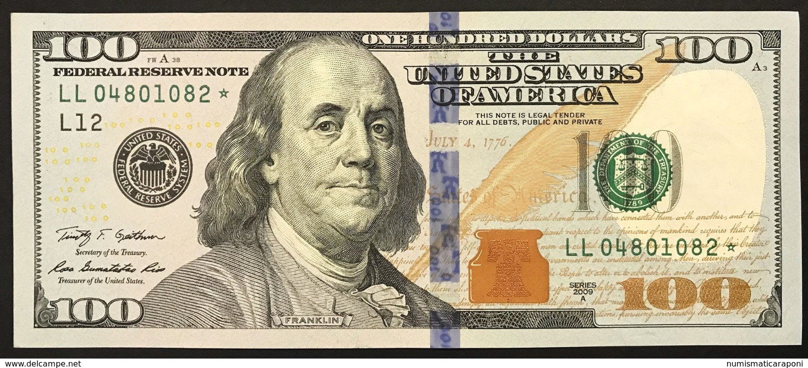 Usa 100 $ Dollar 2009a Sostitutivi Substitute Replacement Star  Lotto.2939 - Valuta Nazionale