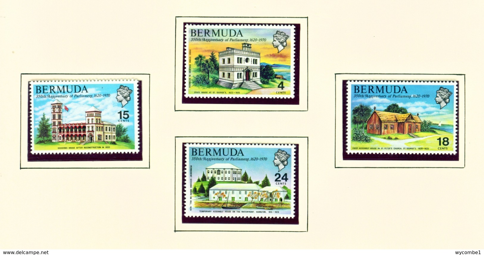 BERMUDA  -  1970 Parliament Set Unmounted/Never Hinged Mint - Bermuda