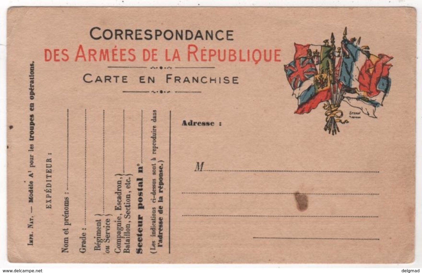 Carte Franchise militaire lot de 17 même correspondance Debled Deville les Rouen