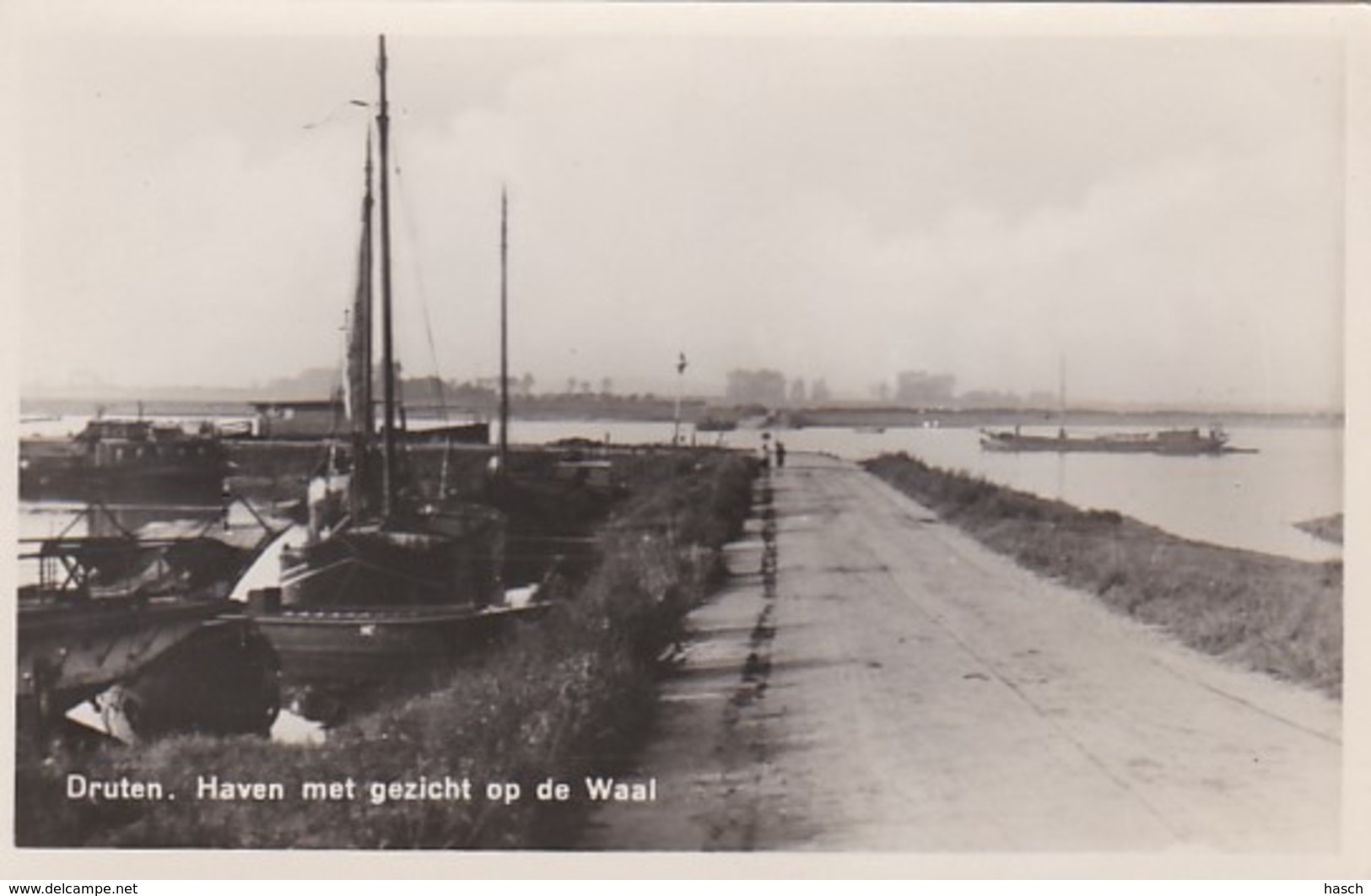 254926Druten, Haven Met Gezicht Op De Waal.(FOTO KAART) - Druten