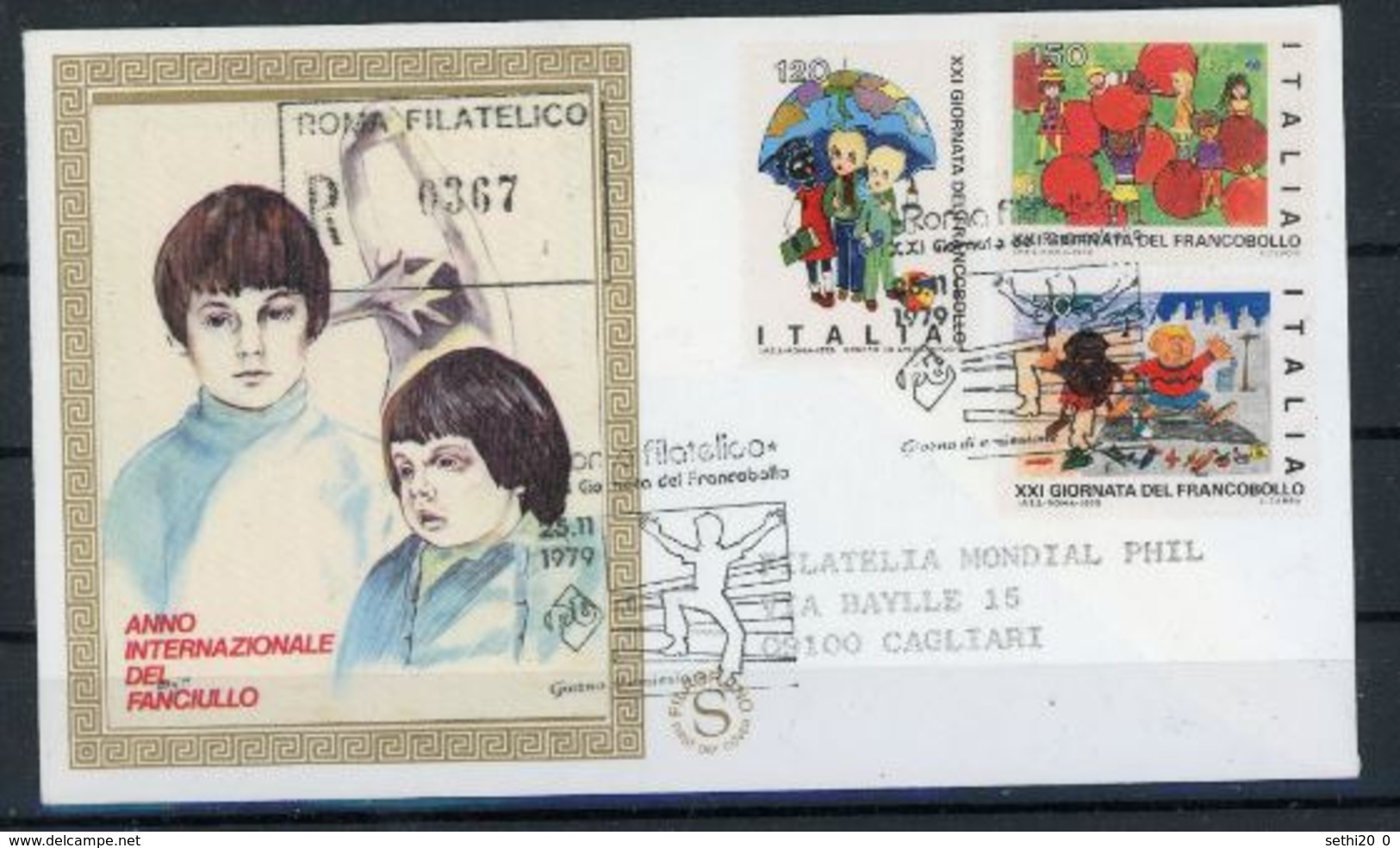Italie 1979 IYC AIE FDC FILAGRANO SOIE Roma Filatelico - Other & Unclassified