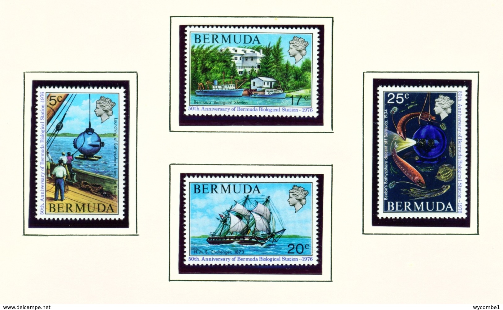 BERMUDA  -  1976 Biological Station Set Unmounted/Never Hinged Mint - Bermuda