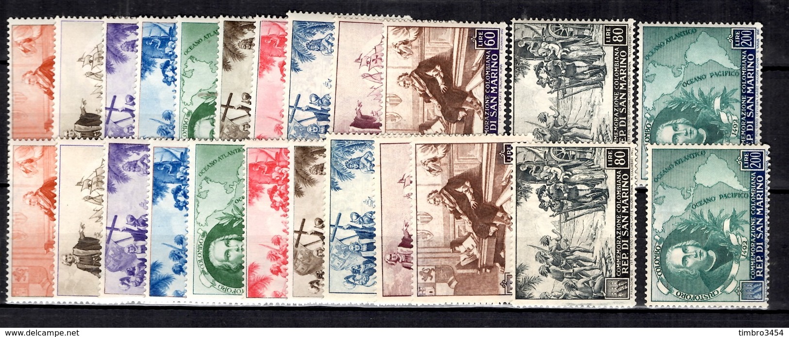 Saint-Marin YT N° 346/357 Deux Séries Neufs ** MNH. TB. A Saisir! - Unused Stamps