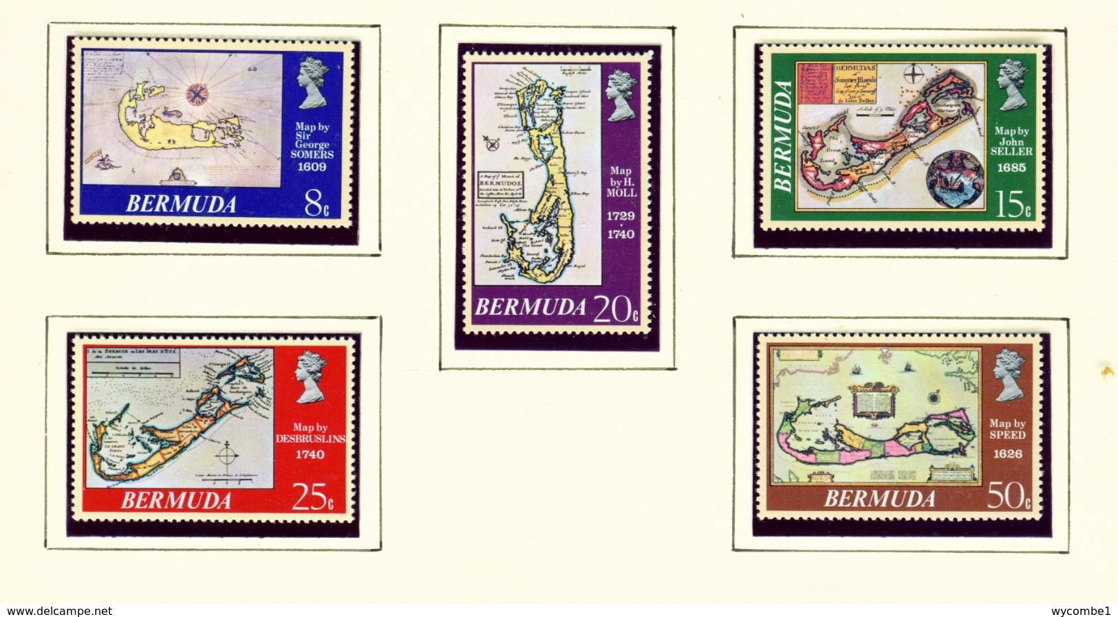 BERMUDA  -  1979 Antique Maps Set Unmounted/Never Hinged Mint - Bermuda