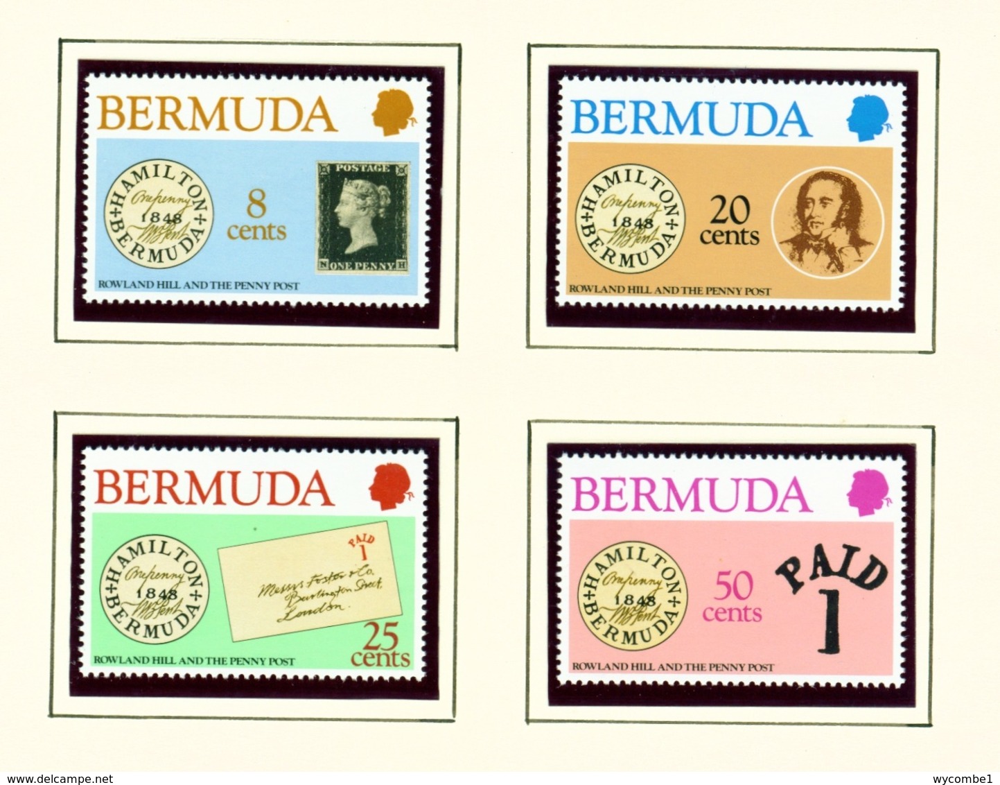 BERMUDA  -  1980 Rowland Hill Set Unmounted/Never Hinged Mint - Bermuda