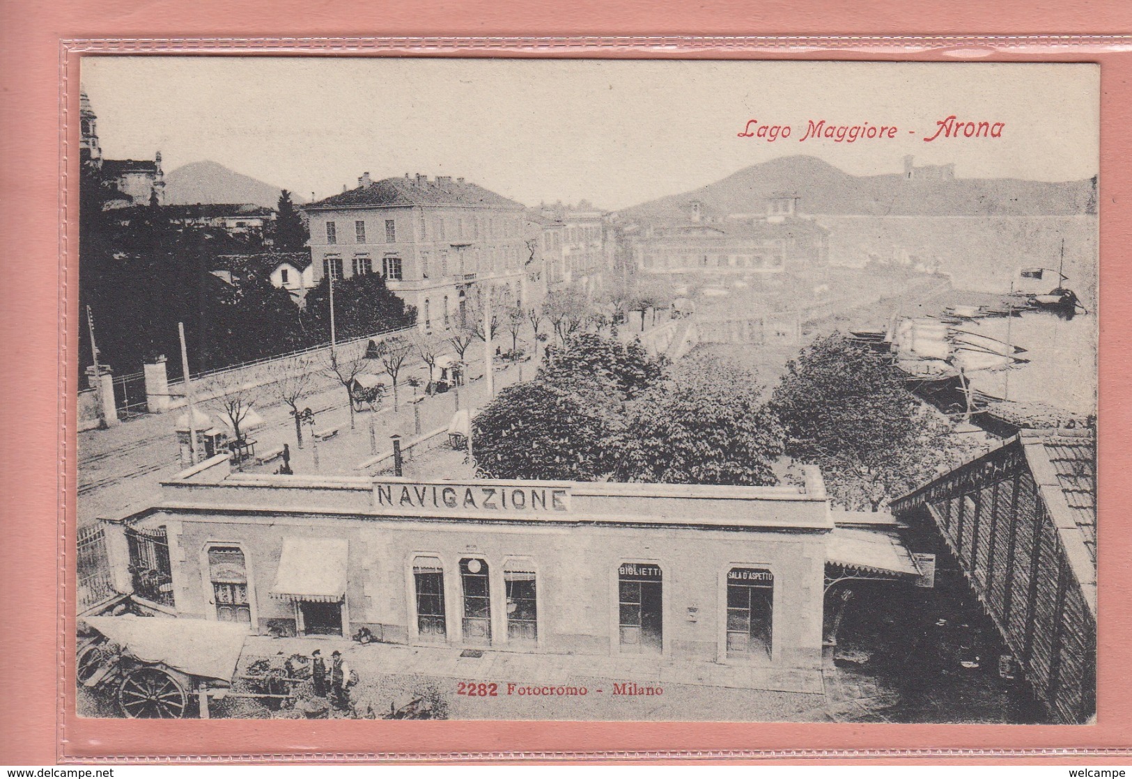 OLD POSTCARD -  ITALY -     ARONA - -NAVIGAZIONE-  1900'S - Novara