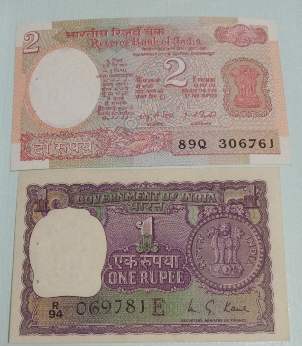 Two Different Denomination...India Inde Notes.. - India