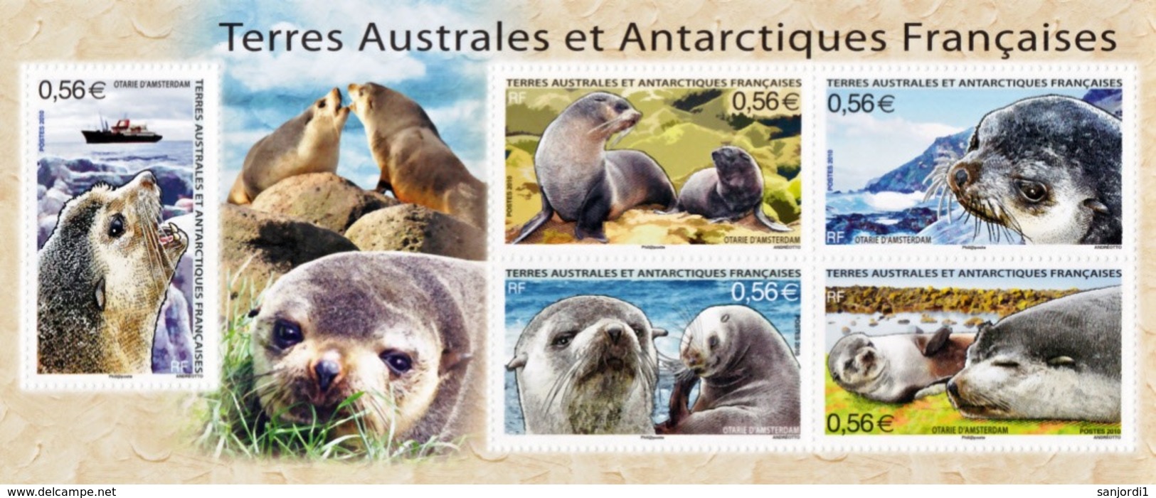 TAAF 2010 Année Complète Avec BF  Neuf ** TB MNH Sin Charnela - Komplette Jahrgänge