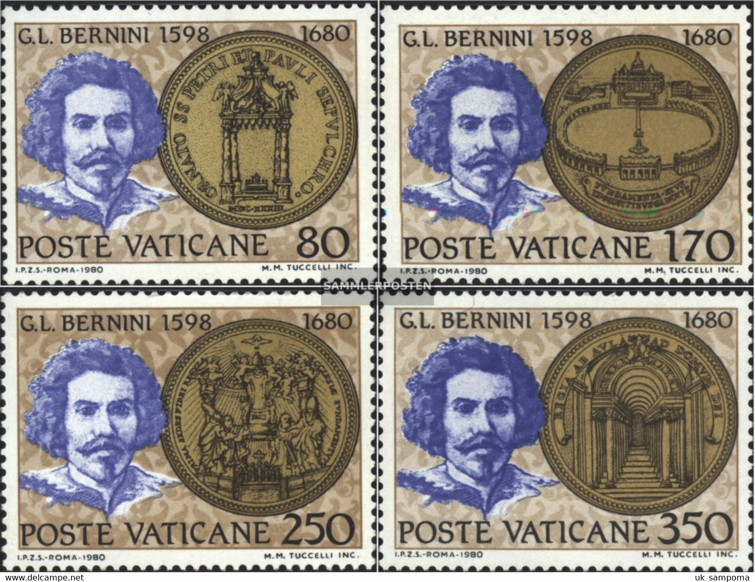 Vatikanstadt 771-774 (complete Issue) Unmounted Mint / Never Hinged 1980 Bernini - Unused Stamps