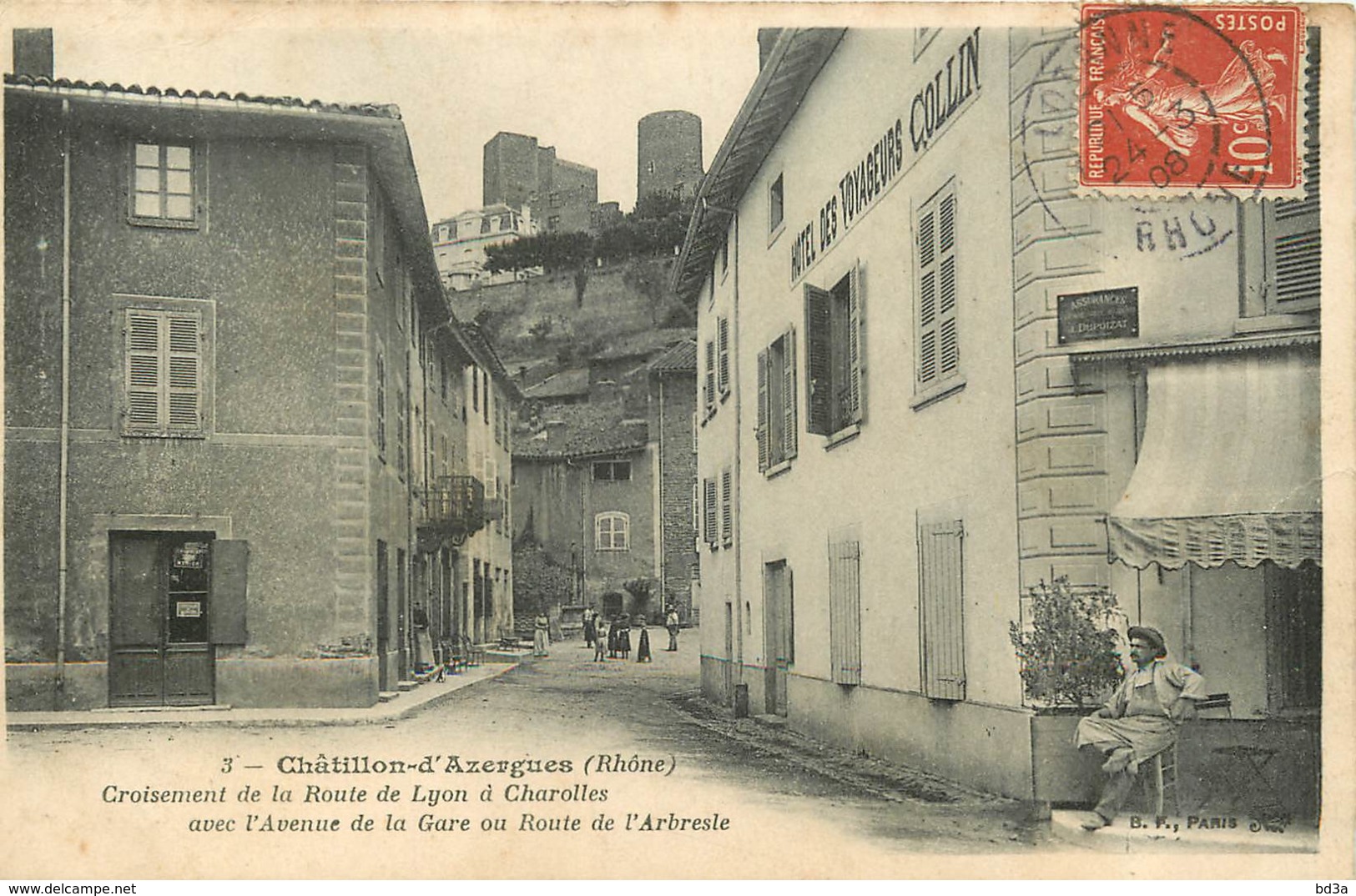 69 -  CHATILLON D'AZERGUES - CROISEMENT DE LA ROUTE DE LYON A CHAROLLES - Autres & Non Classés