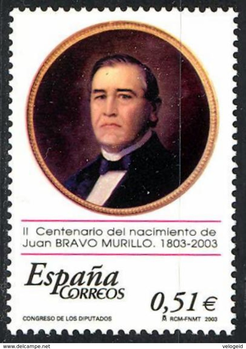 España. Spain. 2003. II Centenario Del Nacimiento De Juan Bravo Murillo - Nuevos