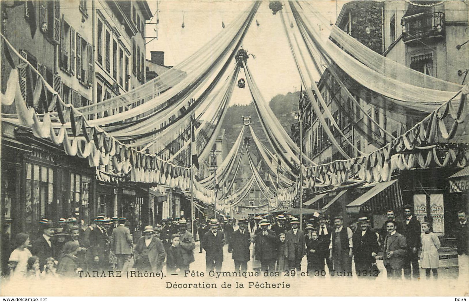 69 - TARARE - FETE GYMNIQUE DES 29 ET 30 JUIN 1912 - DECORATION DE LA PECHERIE - Tarare