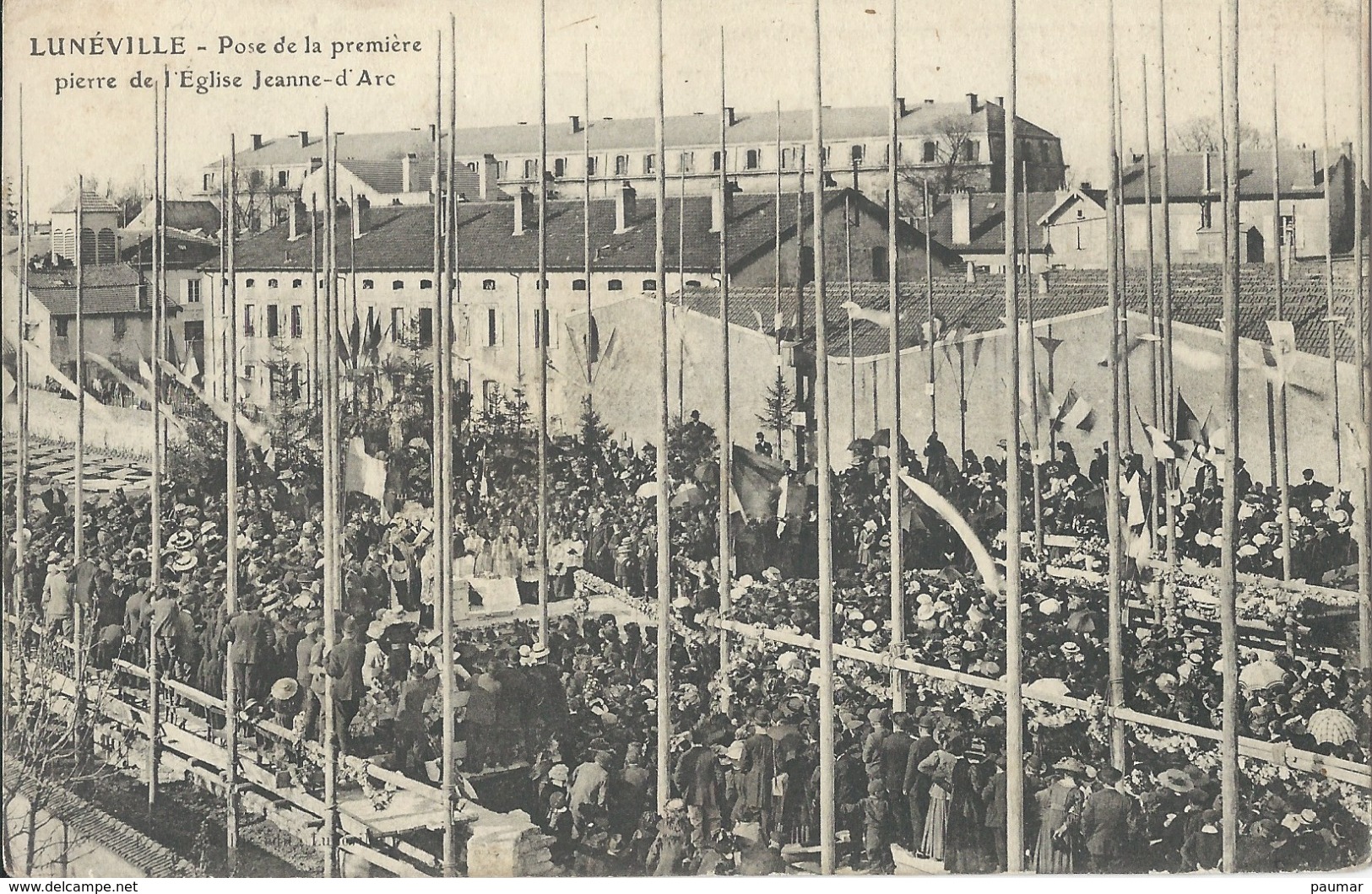 Luneville  Poese De La  Premiére  Pierre De L'Eglise Jeanne D'ARC - Luneville