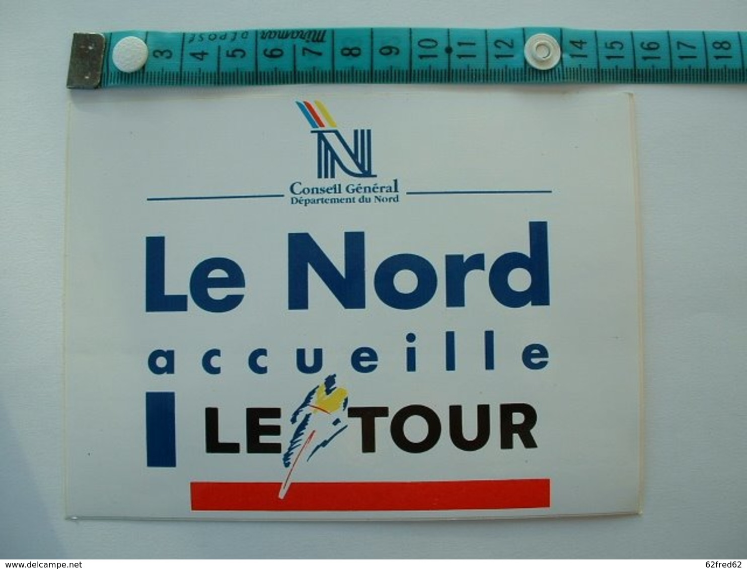 AUTOCOLLANT CYCLISME - LE NORD ACCEUILLE LE TOUR - Stickers