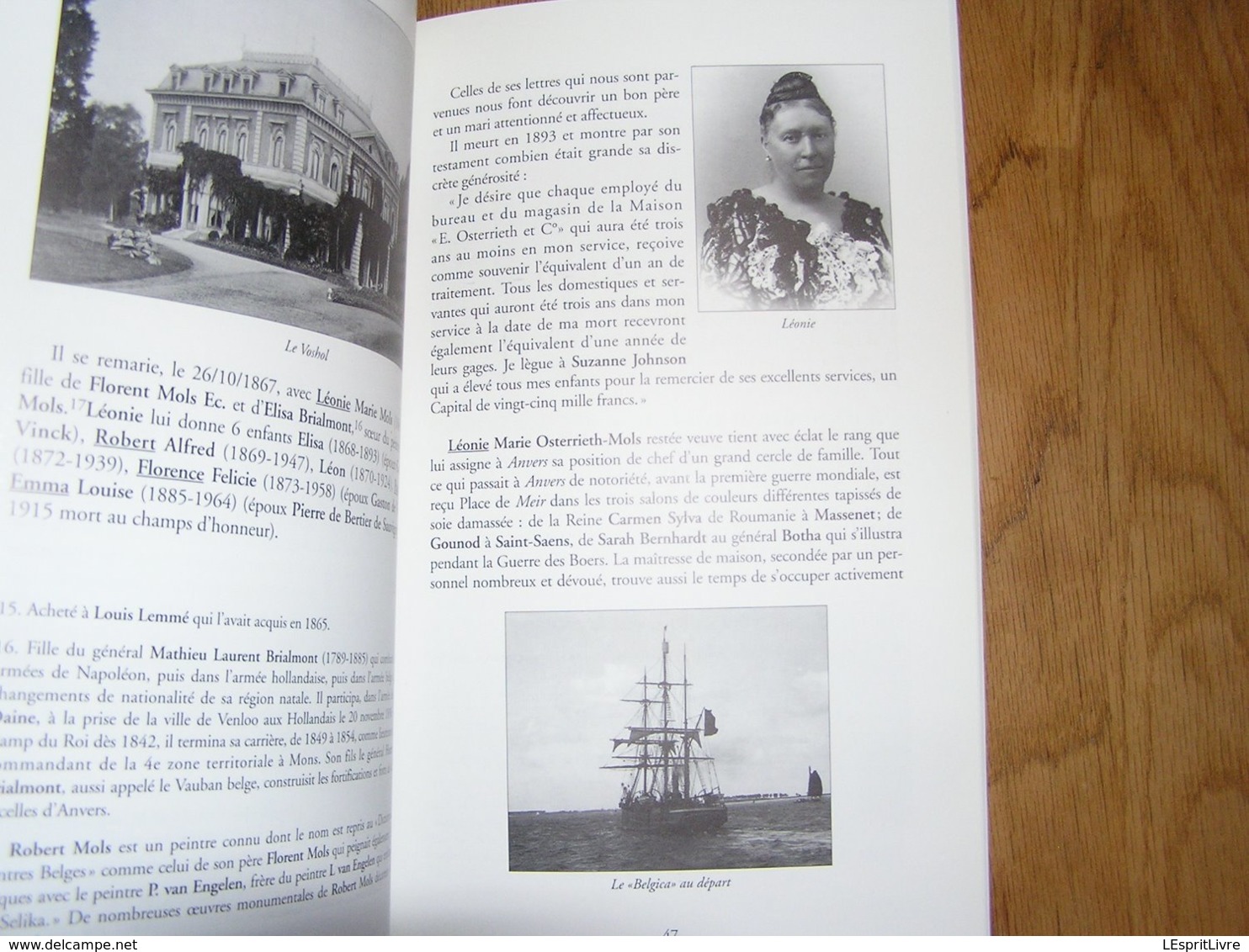 HISTOIRES DE LA FAMILLE D' OSTERRIETH Régionalisme Généalogie Anvers Industriel Belgique Francfort De Gerlache Belgica