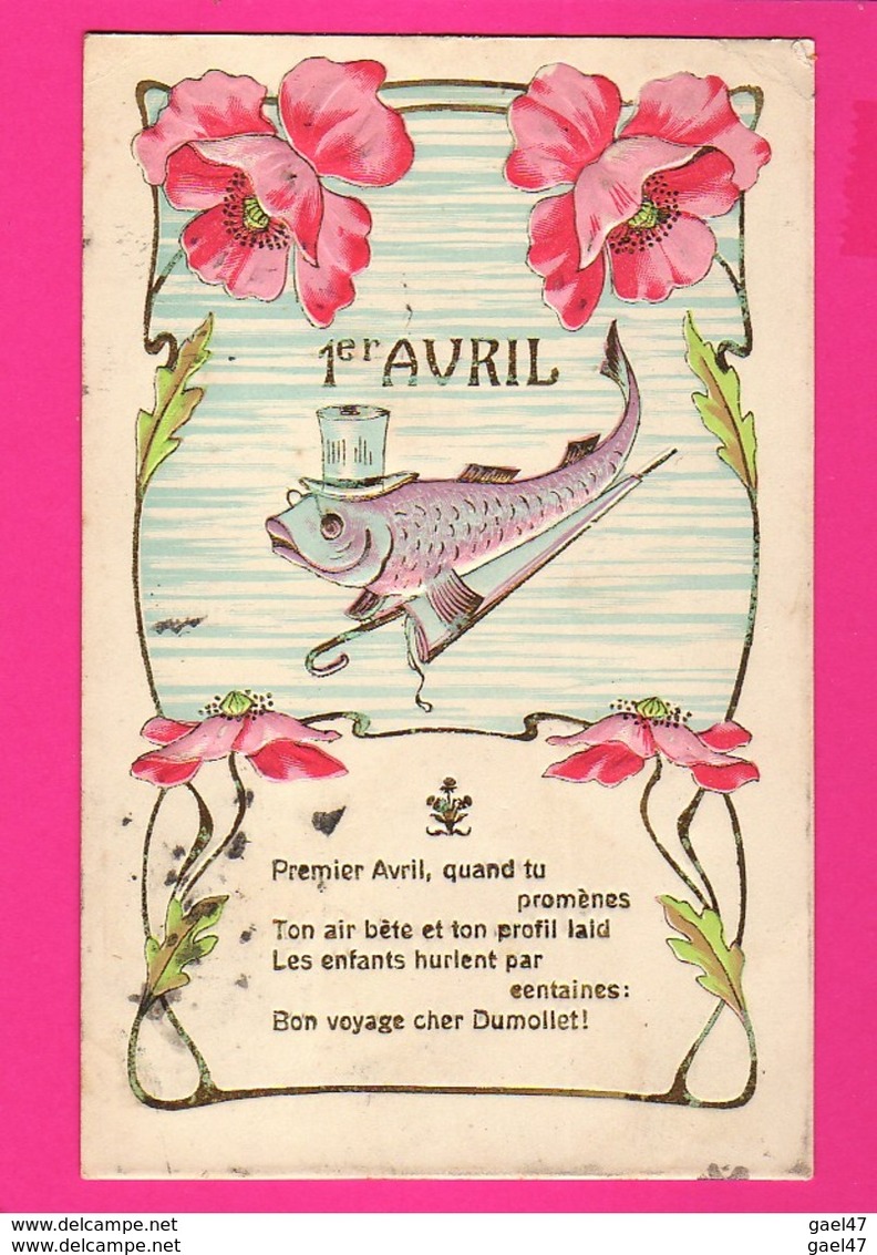 CPA Gaufrée (Ref: Z2015) ) 1er AVRIL POISSON D'AVRIL - 1er Avril - Poisson D'avril