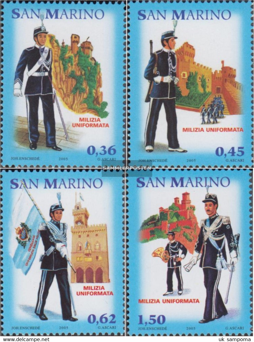 San Marino 2198-2201 (complete Issue) Unmounted Mint / Never Hinged 2005 Military Uniforms - Unused Stamps