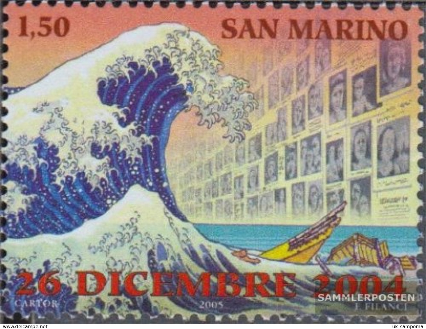 San Marino 2182 (complete Issue) Unmounted Mint / Never Hinged 2005 Tsunami-disaster - Unused Stamps