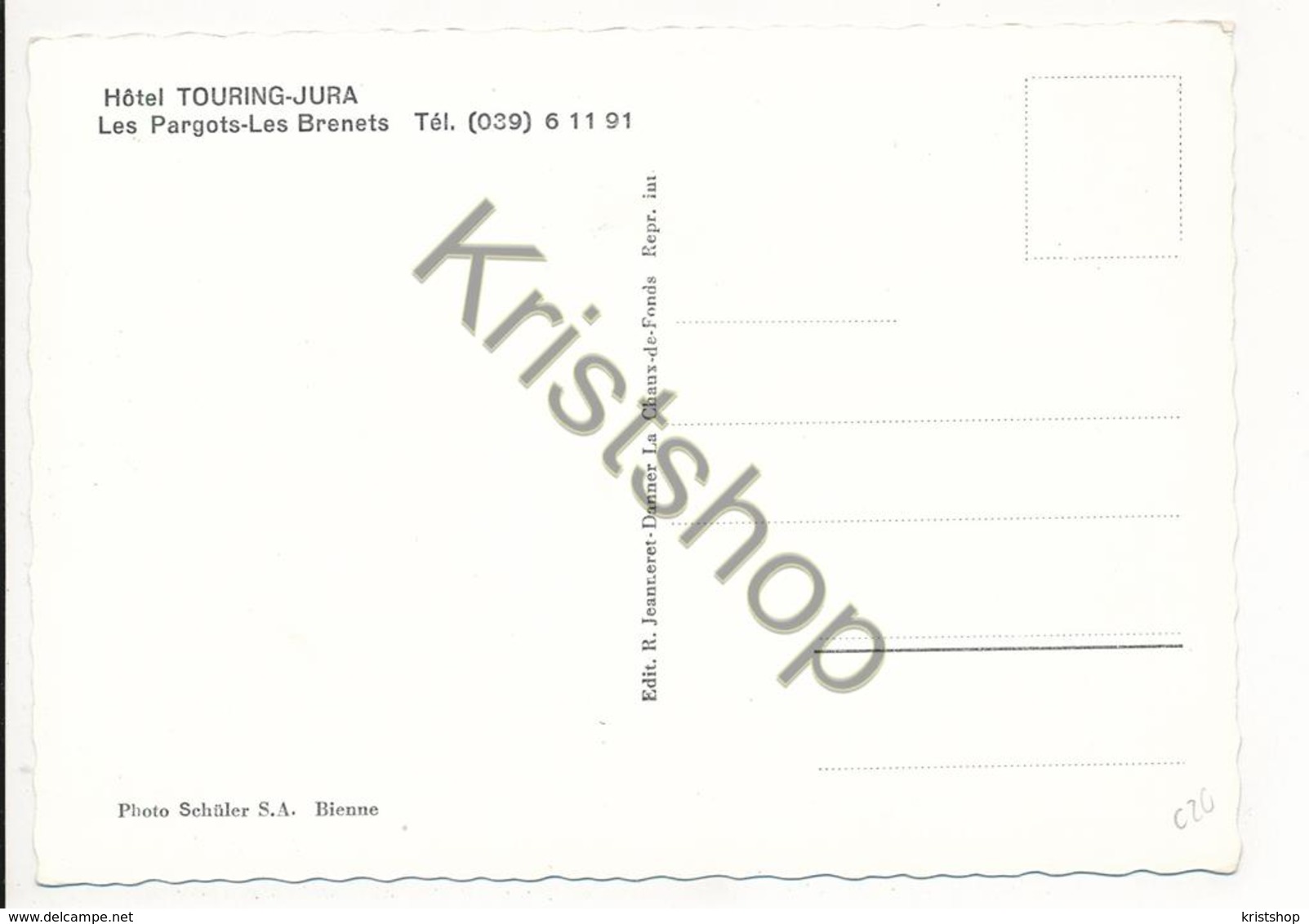 Hôtel Touring-Jura - Les Pargots-Les-Brenets [AA27 0.420 - Otros & Sin Clasificación