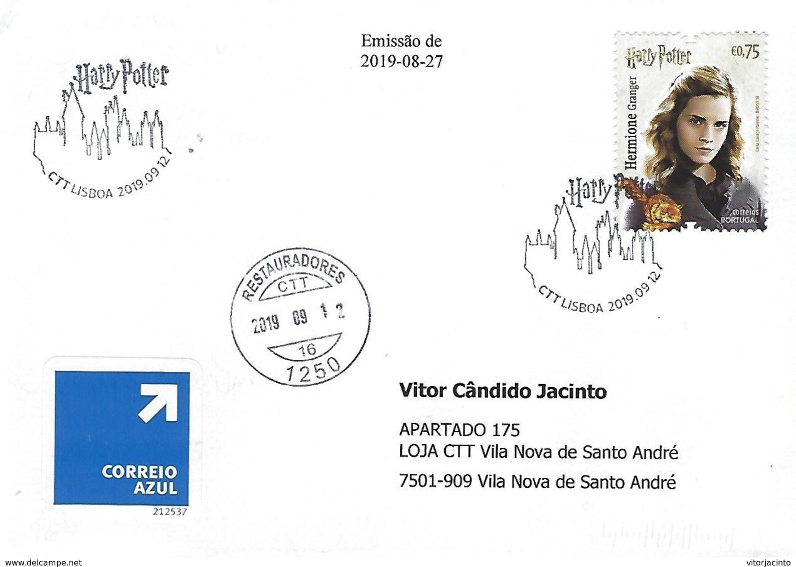 PORTUGAL - Harry Potter 2019 - Commemorative Postmark Above HPotter Stamps ~ Cover Real Circulated ~ - Postmark Collection