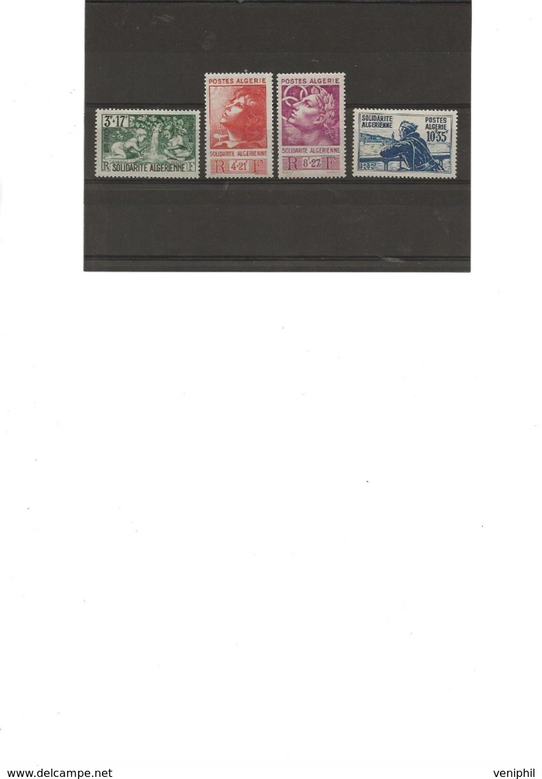 ALGERIE - SERIE N° 249 A 252 NEUF - INFIME CHARNIERE -ANNEE 1946 - - Unused Stamps