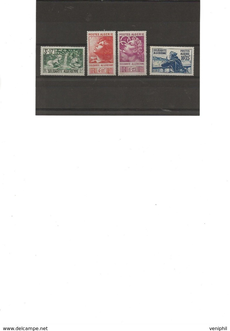 ALGERIE - SERIE N° 249 A 252 NEUF - INFIME CHARNIERE -ANNEE 1946 - - Neufs