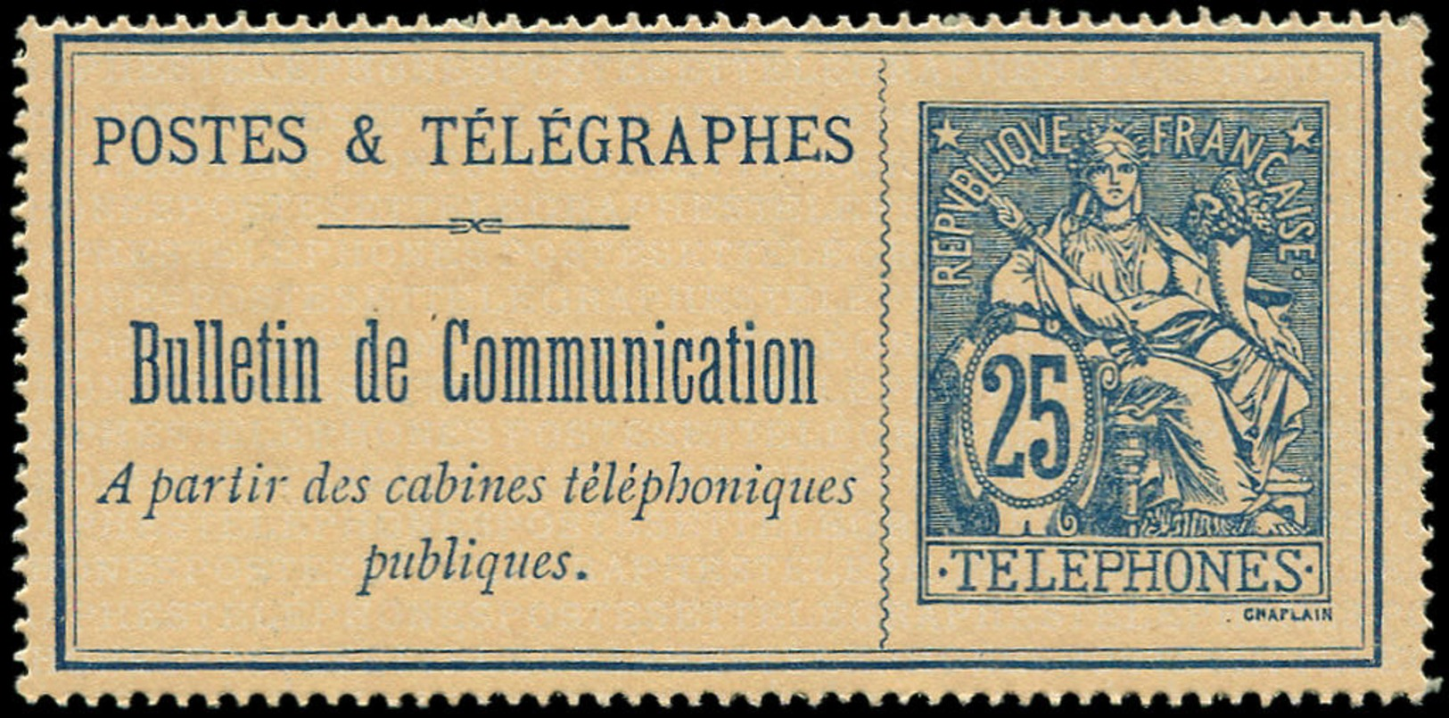 N FRANCE - Téléphone - 16, 25c. Bleu - Telegraph And Telephone