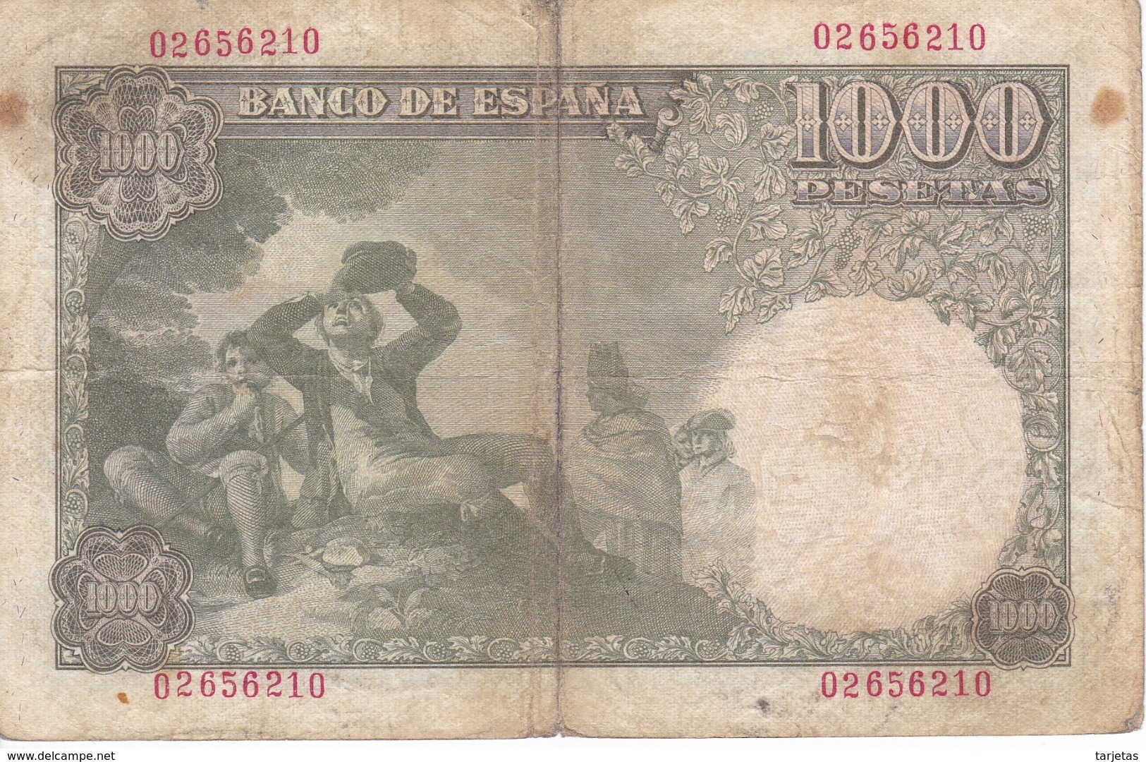BILLETE DE 1000 PTAS DEL AÑO 1949 DE SANTILLAN (BANKNOTE) - 1000 Pesetas