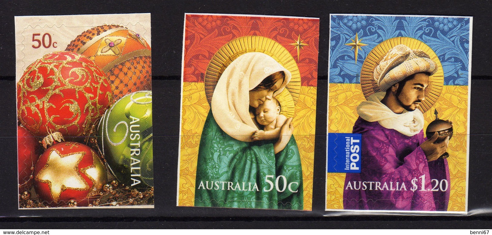 AUSTRALIE Australia 2008 Noel Christmas 3 Val. Self/adh MNH ** - Mint Stamps