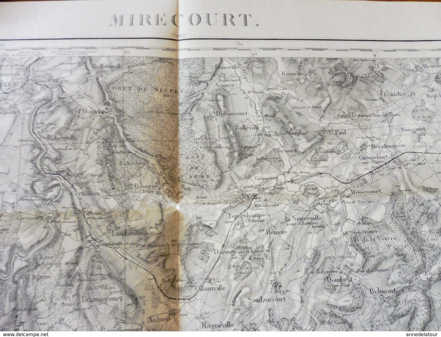 Origine 1845, Révisé 1913  Carte Topograph  MIRECOURT Par Officiers De L'Etat Major Et Déposé Au Ministère De La Guerre - Topographical Maps