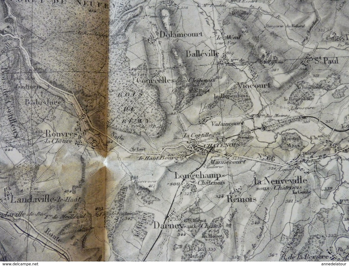 Origine 1845, Révisé 1913  Carte Topograph  MIRECOURT par Officiers de l'Etat Major et déposé au Ministère de la Guerre