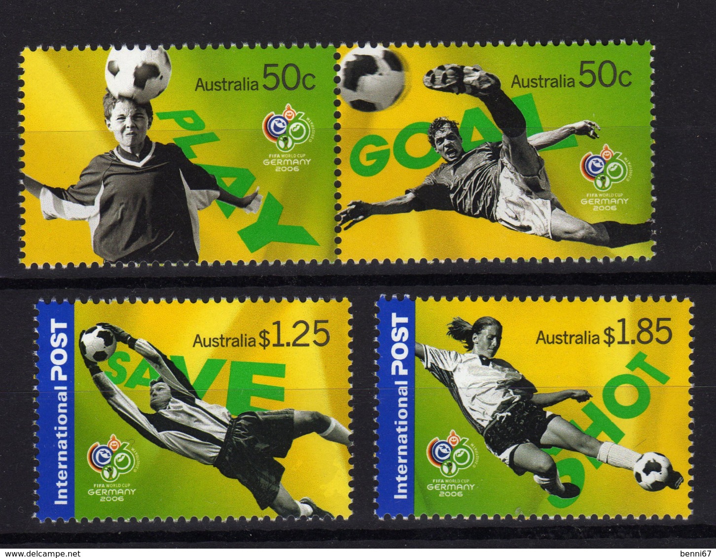 AUSTRALIE Australia 2006 Football Soccer  4 Val. MNH ** - Mint Stamps