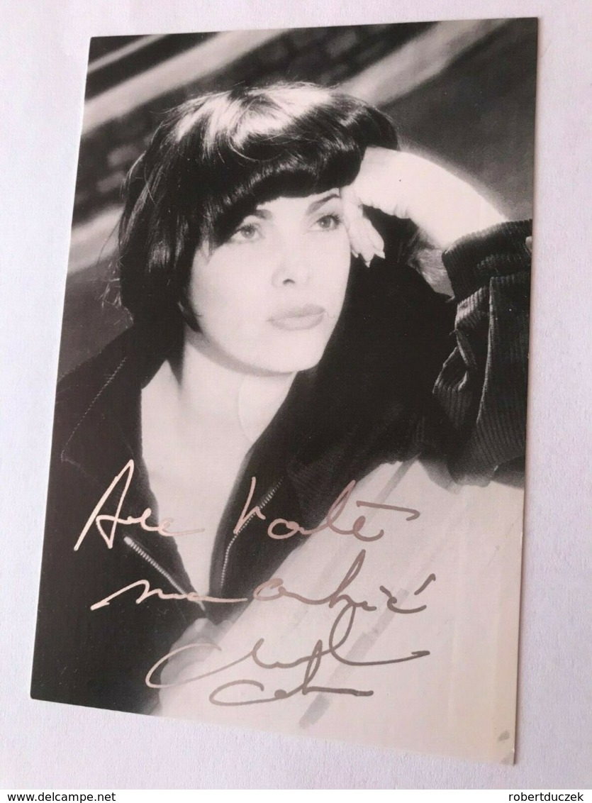 Mireille Mathieu Singer Photo Autograph Hand Signed 10x15 Cm - Signed Photographs