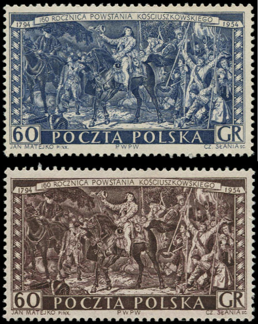 ** POLOGNE - Poste - 790/790a, Non émis Bleu-noir (+ Normal En Brun): 60gr. Kosciusko (Michel 883 P) - Altri & Non Classificati